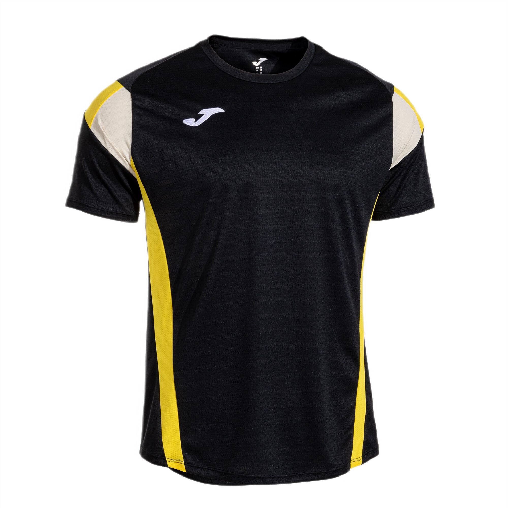 Joma T-Shirt Tennis-T-Shirt Corta Montreal 2025 schwarz/gelb Herren