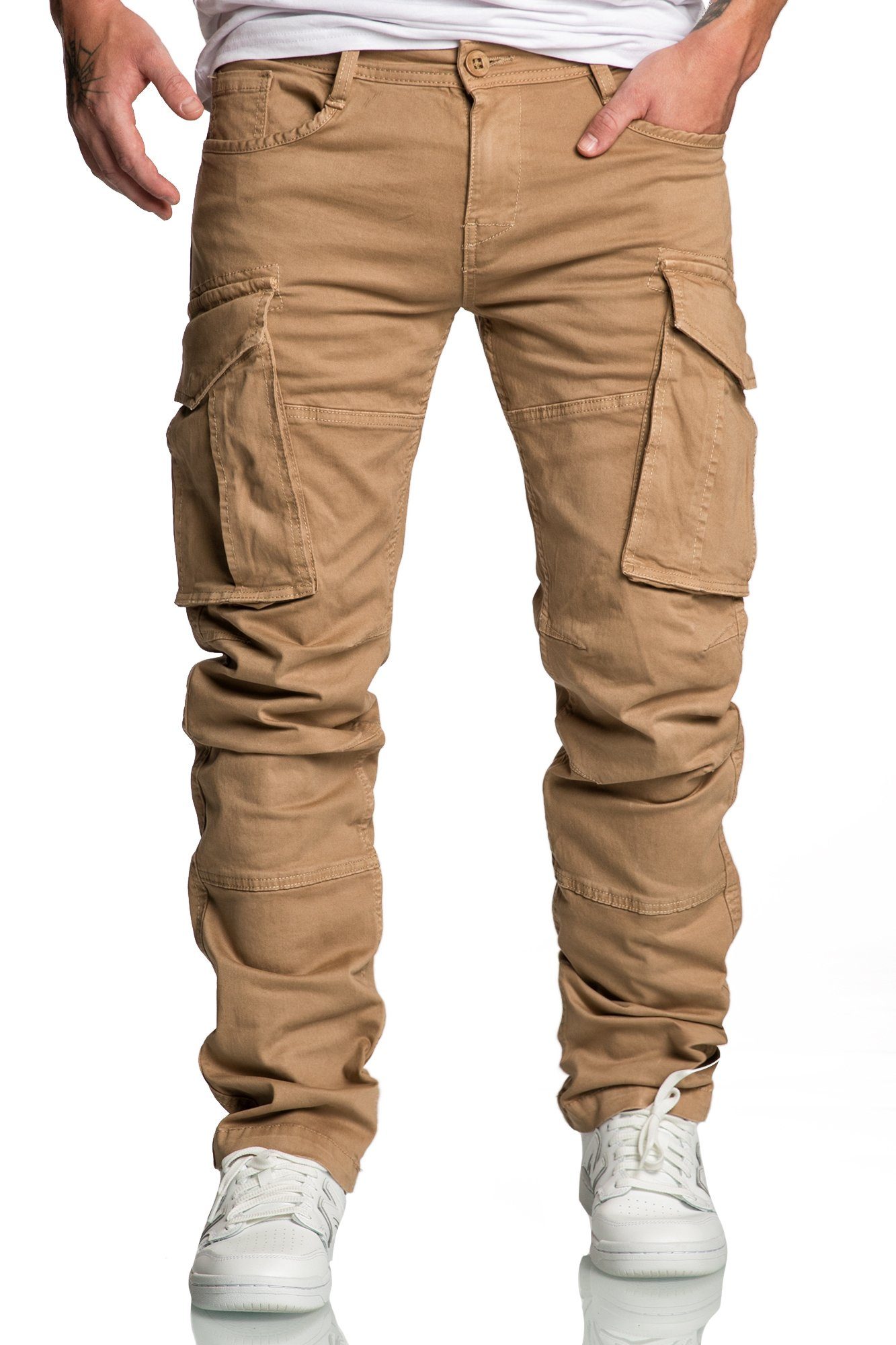 Amaci&Sons Chinohose WYATT Cargo Jogger-Chino Herren Cargo Jogger Chino Hose Jeans – Bild 4 von 5