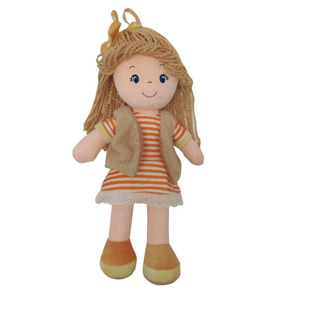 Babypuppe Besttoy - Weichpuppe Maggy mit Kleid und Kuschelweste