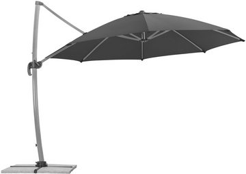 Schneider Schirme Ampelschirm Rhodos Rondo, LxB: 350x390 cm, mit Schutzhülle und Schirmständer, ohne Wegeplatten