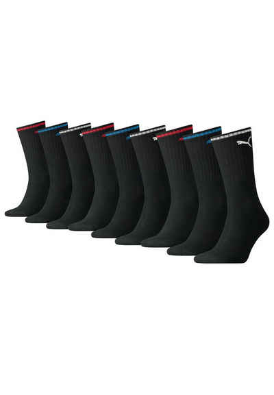 PUMA Socken CREW SOCK STRIPE 9 Paar (Spar-Pack, 9-Paar, 9er-Pack)