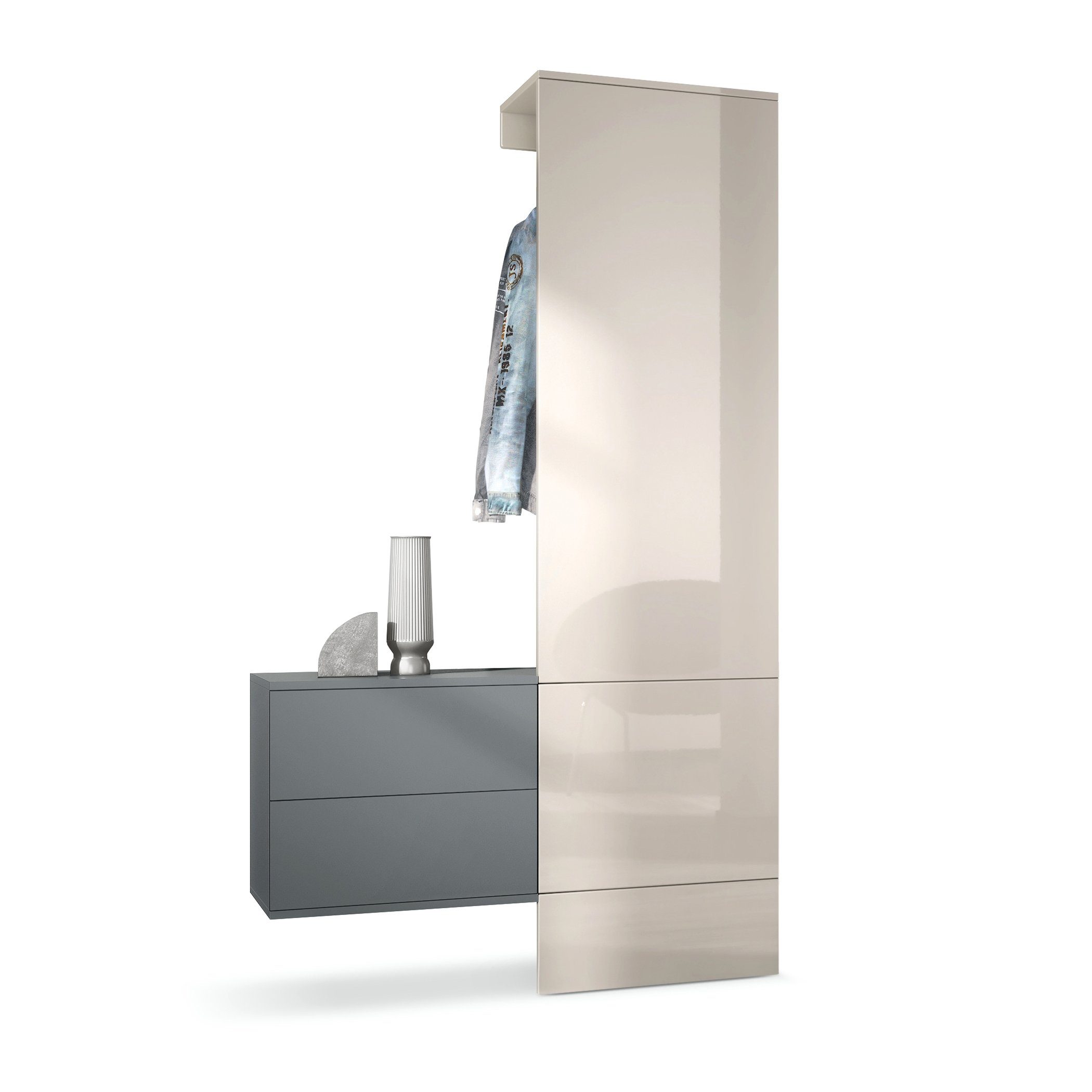 Vladon Garderoben-Set Carlton Set 2, (Wandgarderobe bestehend aus, 1 Paneel günstig online kaufen