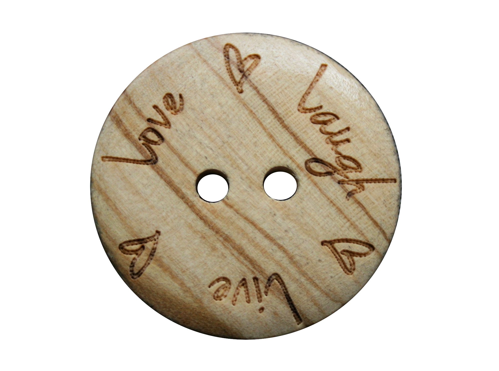 Hartmann-Knöpfe Knopf 1 Set (10 Кнопки) Holzknöpfe Live Love Laugh Olivenholz
