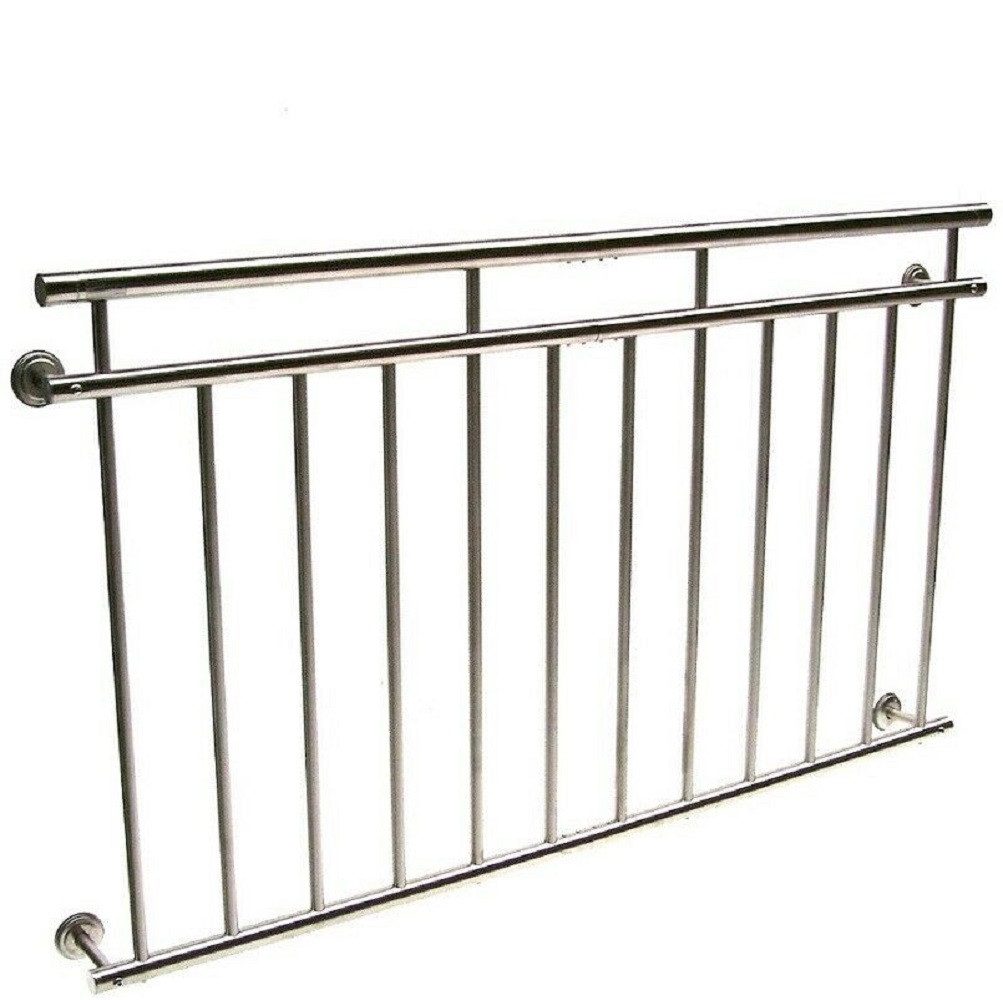 Apex Brüstungsgeländer Balkongeländer Fenster Geländer Edelstahl Französischer Balkon, 156 cm Länge