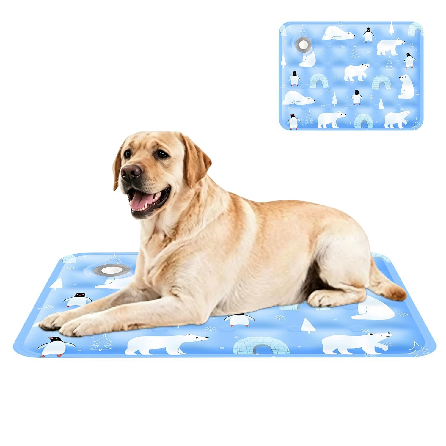 Ledander Hundematte Kühlmatte für Haustiere,selbstkühlende Hundematte für Hunde, wasserfest und rutschfest, für Zuhause, unterwegs oder im Auto