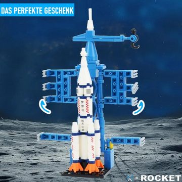 MAVURA Konstruktionsspielsteine X-ROCKET Raketen Bausatz Spielbausteine Kinder Bausteine, Shuttle Steckbausteine Bauklötze Weltraumrakete Space Rocket