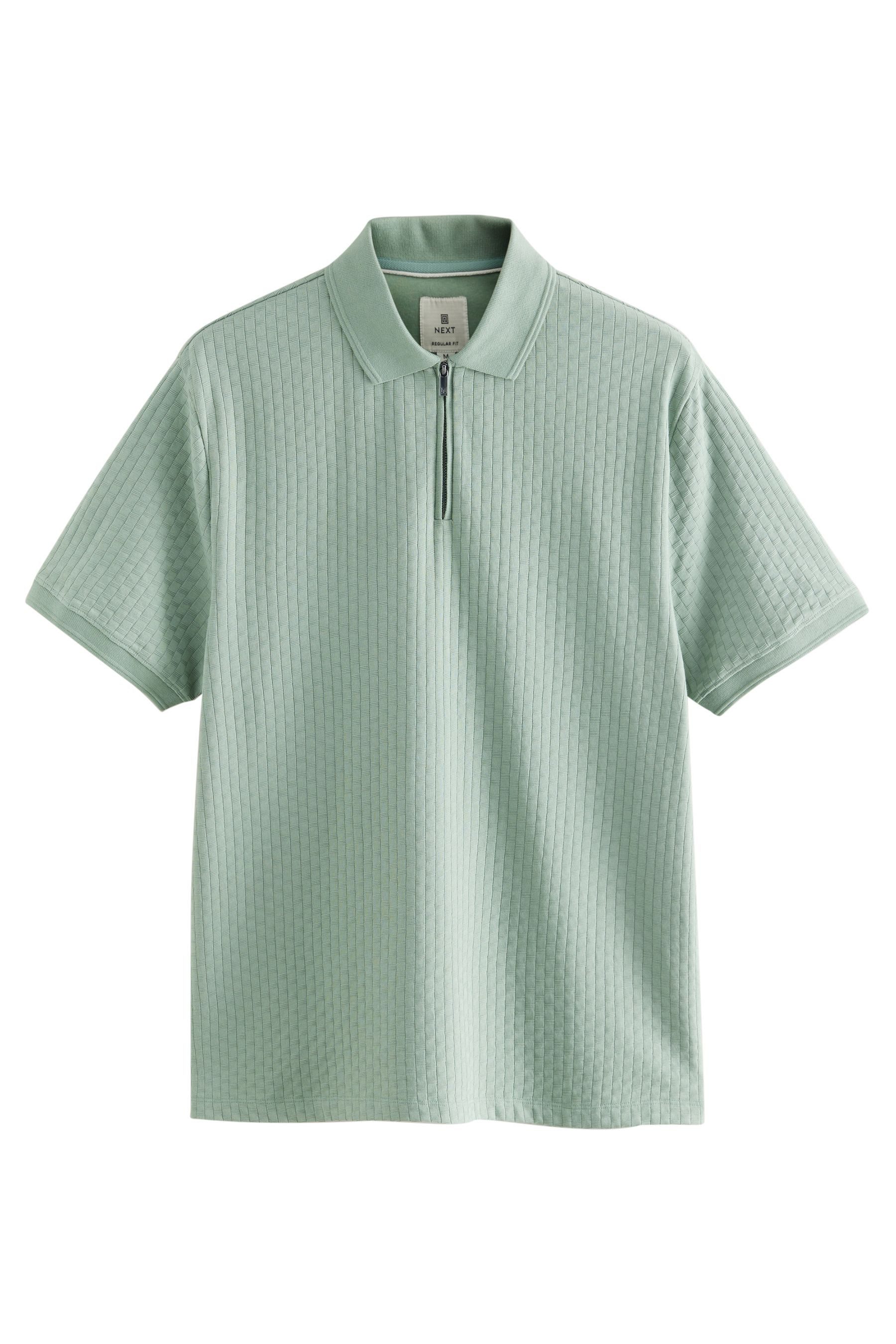 Next Poloshirt Strukturiertes Polo-Shirt mit RV-Kragen günstig online kaufen