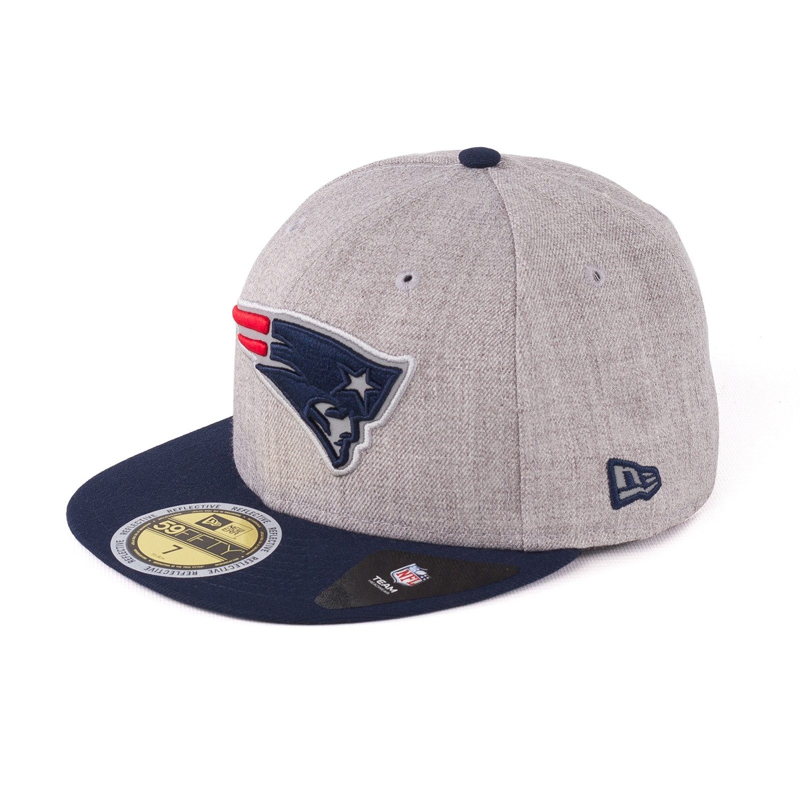 New Era Fitted Cap Cap New Era Patriots Reflective Heather gerader Schirm