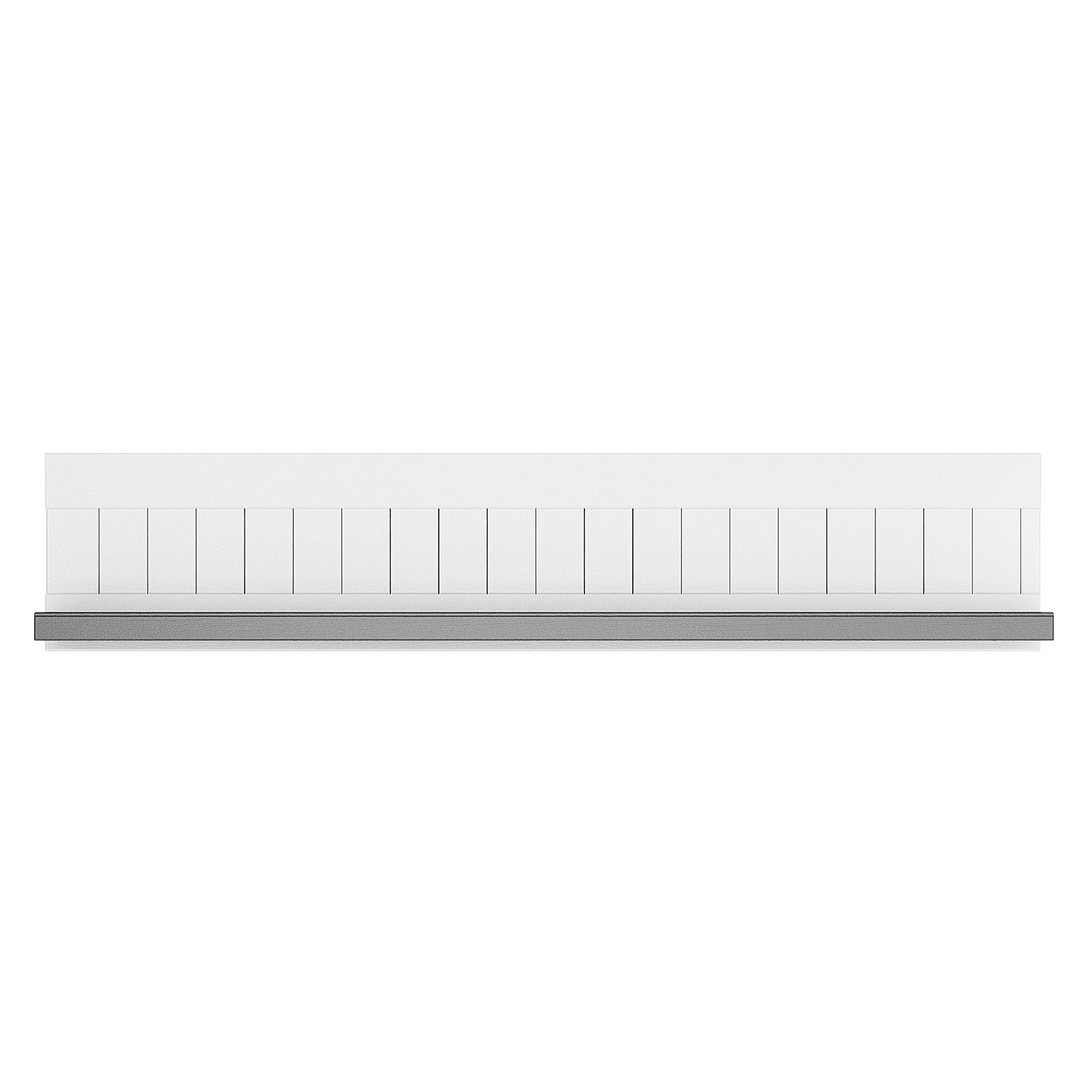 möbelando Wohnwand Miami 070-01 Wandboard, aus Holz in Weiß/Grau. Abmessungen (BxHxT) 130x28x23,7 cm | Wohnwände