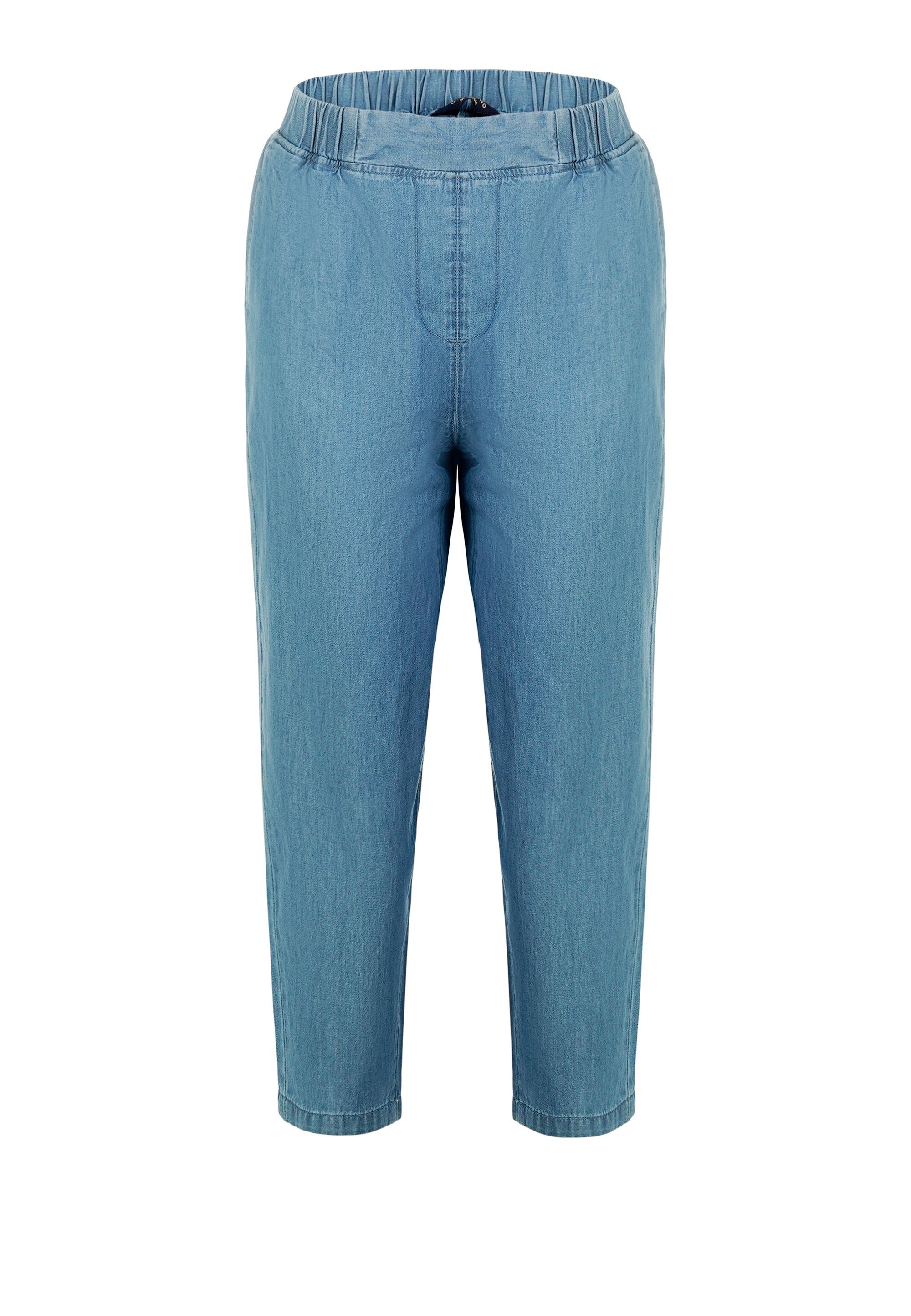 aus GIORDANO Material 3/4-Hose Audrey blau-denim leichtem