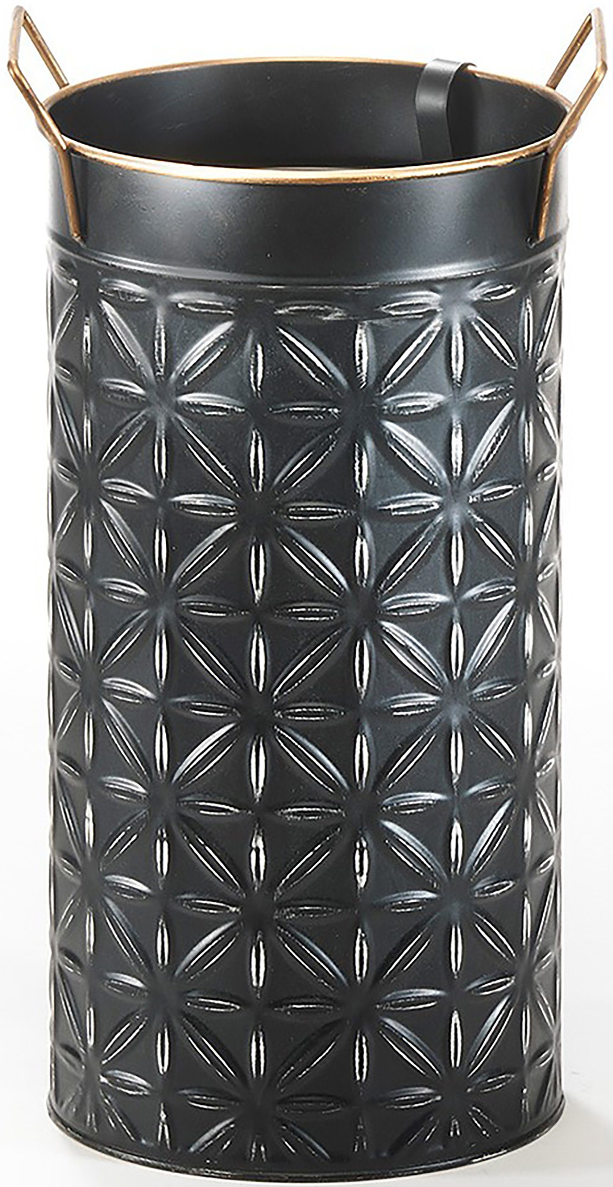 Kobolo Schirmständer Regenschirmständer STROKE aus Metall schwarz (1 St), mit Abtropfschale