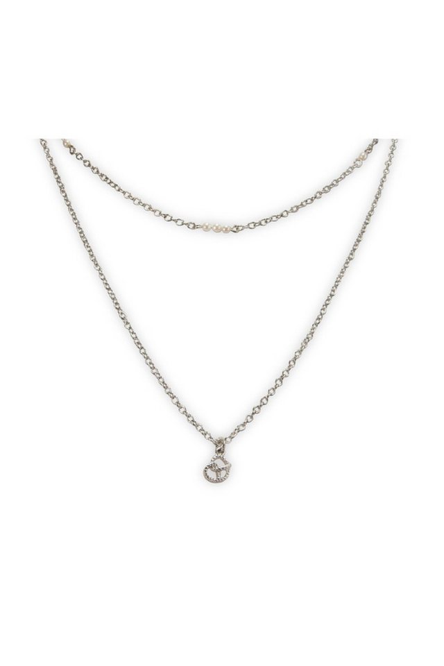 Alpenflüstern Kette mit Anhänger Trachtenkette - BREZE DOUBLE - gold, silber