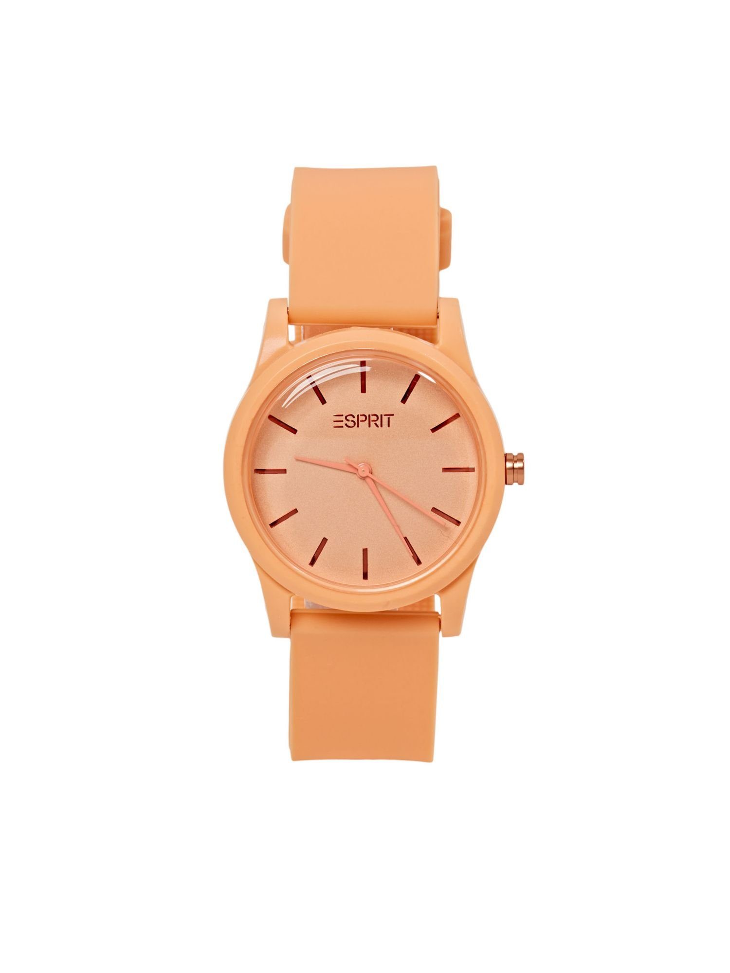 Quarzuhr Farbige Gummiarmband mit orange Esprit Uhr