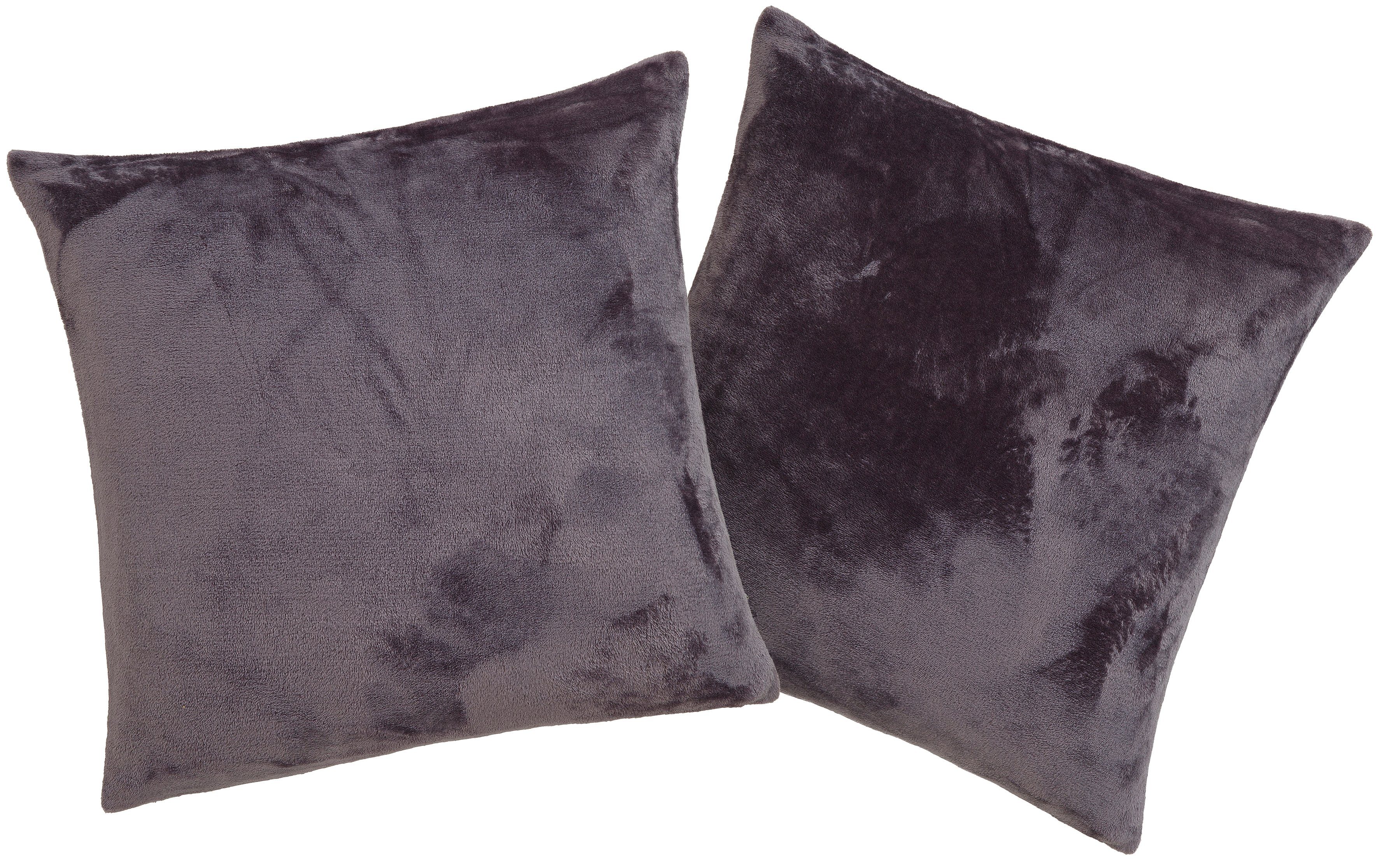 OTTO home Dekokissen Jil, aus super weichem Kuschelfleece, Kissenhüllen ohne Füllung, 2 Stück