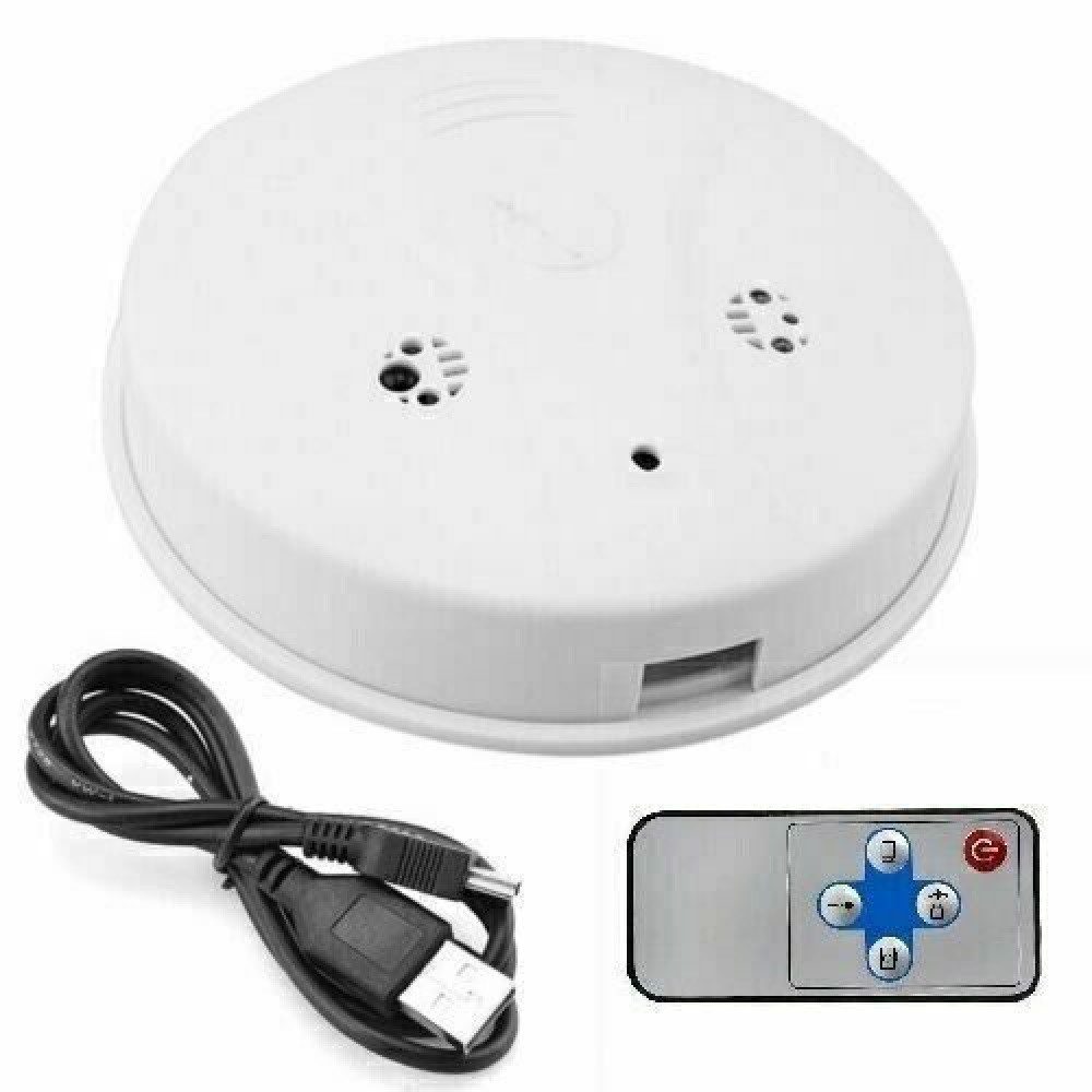 SpionProfi Überwachungskamera 32GB Rauchmelder Kamera FULLHD Mini Cam Video Ton Aufnahme Haus Zimmer (Innenbereich, 1-tlg., Rauchmelder mit versteckte Spycam Spion Mini Kamera)