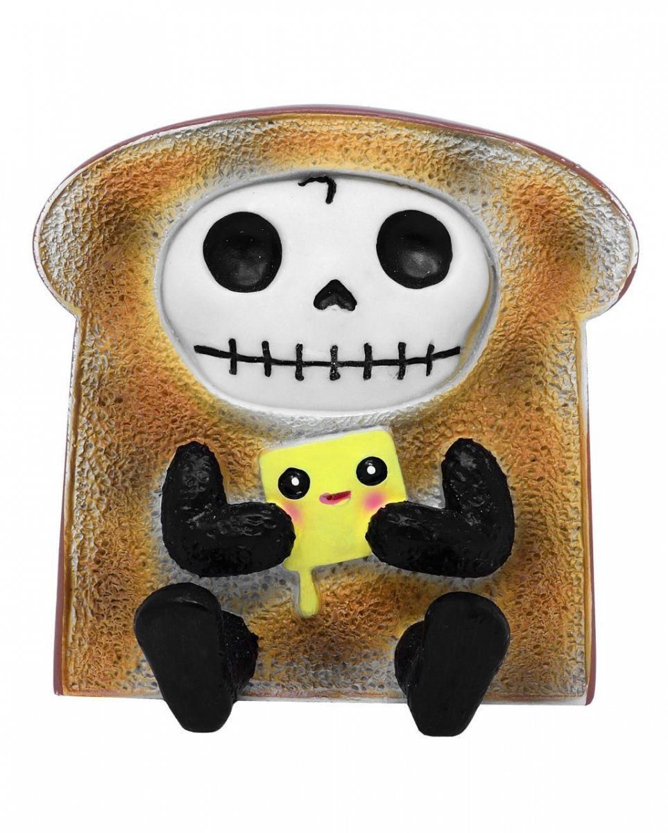 Horror-Shop Dekofigur Kleine Toasty Furrybones Figur - Skelettfigur als