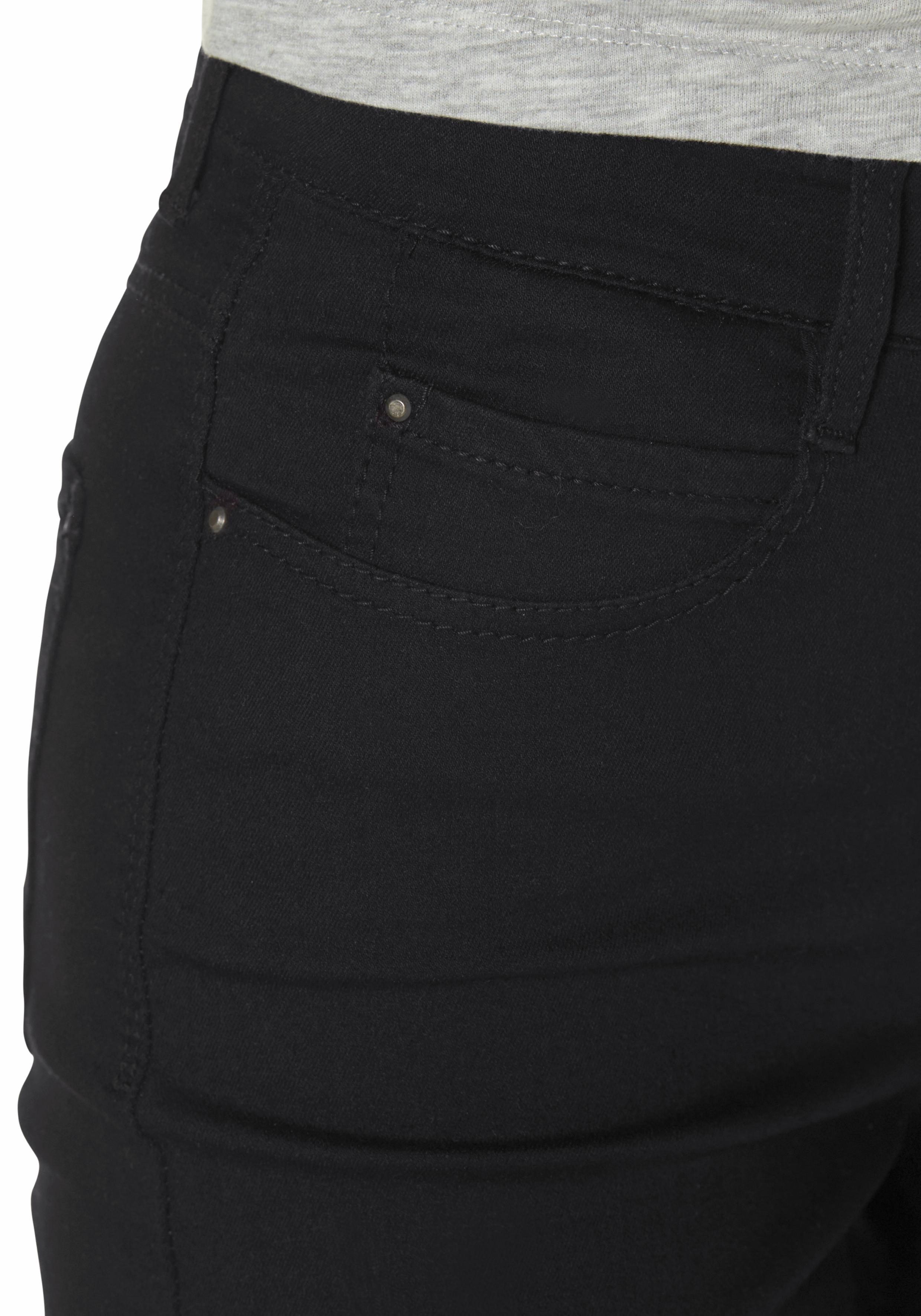 Stretch-Jeans perfekten mit für Dream den Stretch Sitz schwarz MAC