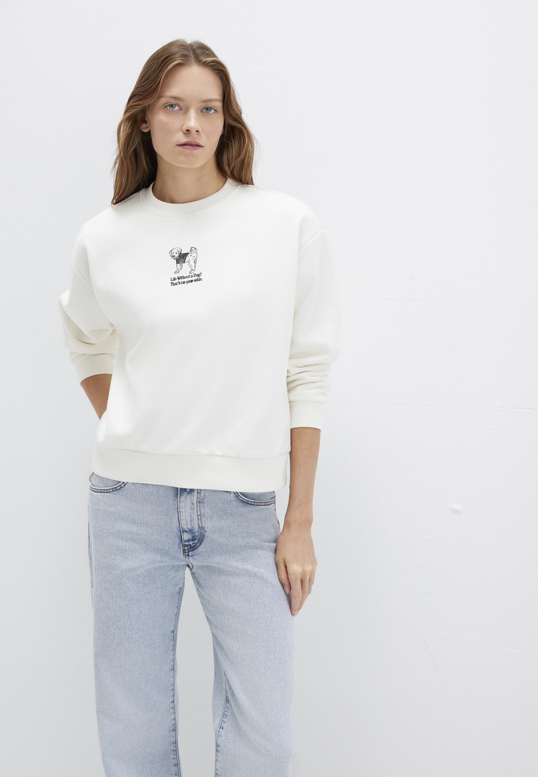 Mavi Rundhalspullover DOG PRINTED SWEATSHIRT Sweatshirt Rundhals