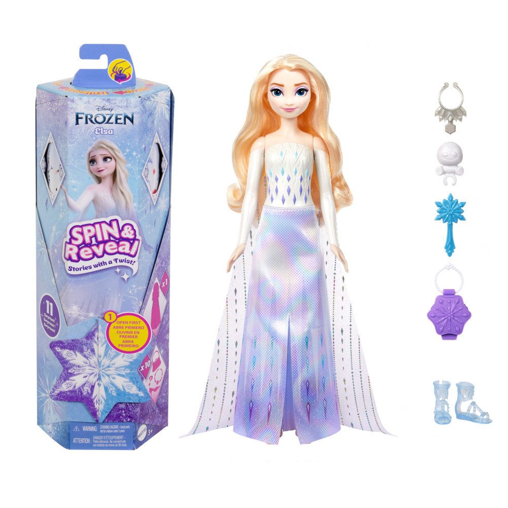 Mattel® Anziehpuppe Puppe Disney Frozen Spin & Reveal Elsa günstig online kaufen