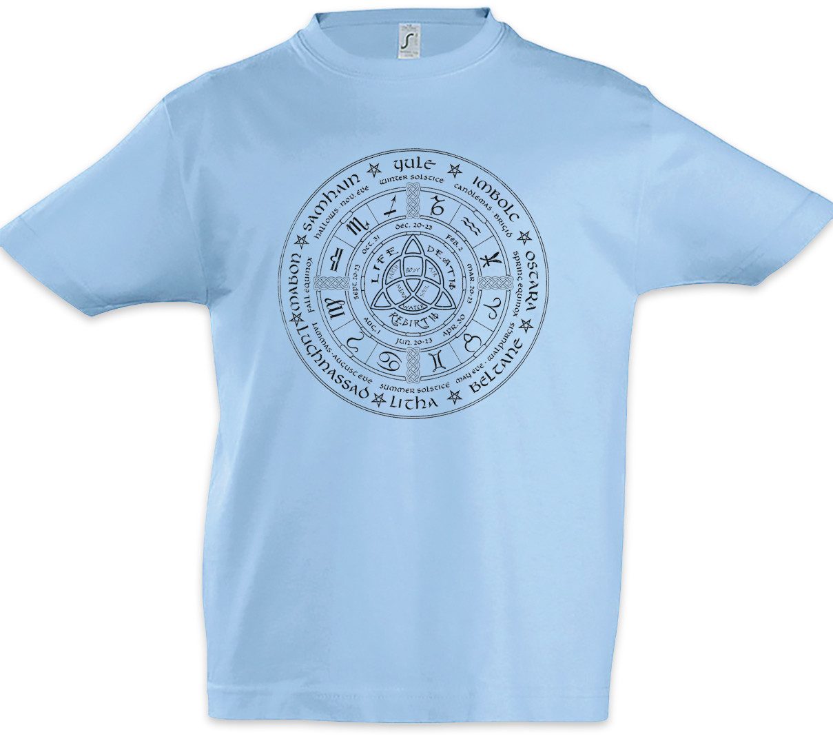 Print-Shirt Wheel Of The Year Cthulhu Kinder T-Shirt Lovecraft Arkham Horror Call