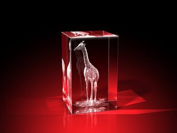 GLASFOTO.COM Dekofigur Hohe Giraffe - Quader