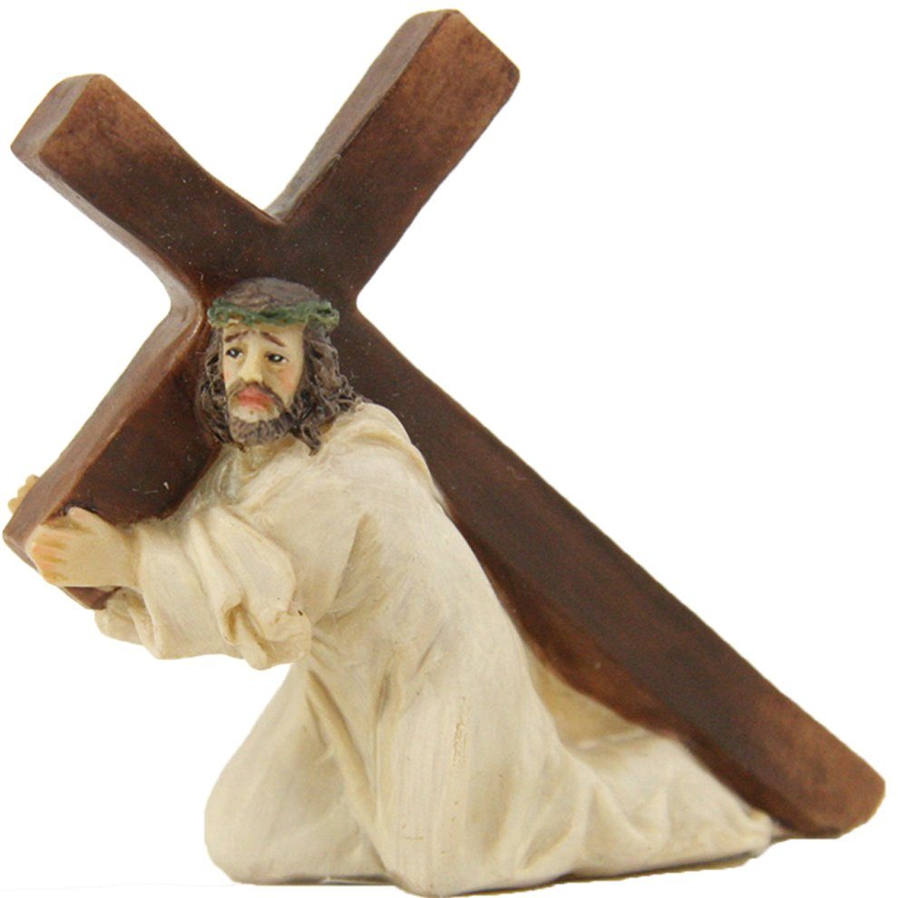 FADEDA Krippenfigur FADEDA Passionsfiguren: Jesus unter dem Kreuz, Höhe in cm: 5 (1 St)