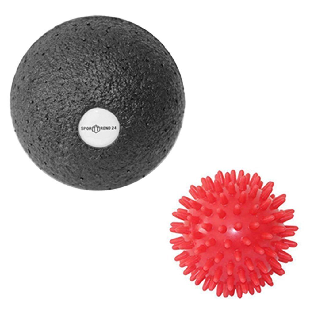 Sporttrend 24 Massageball ø 7cm Massageball Igelball + ø 10cm Faszienball, Bindegewebe