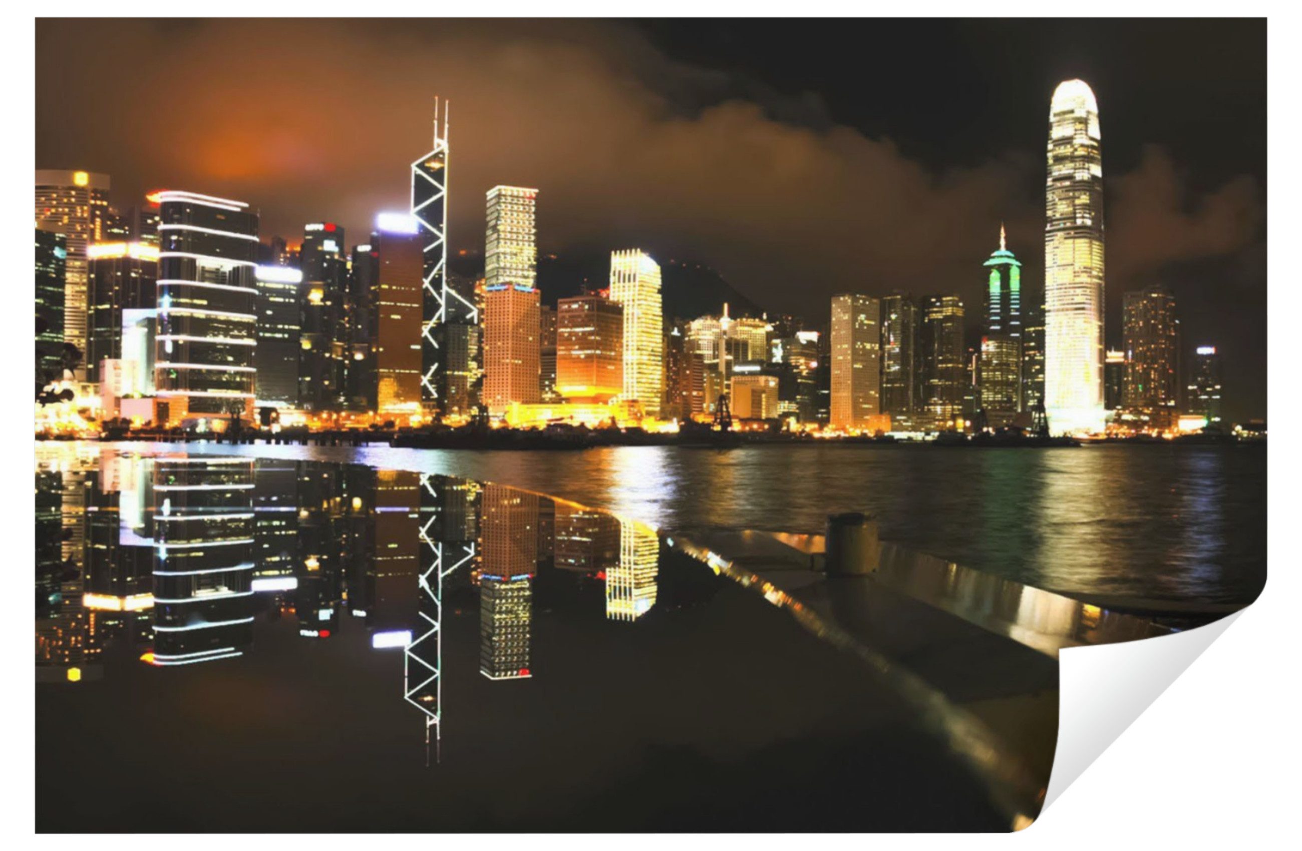 Fototapete Stadt bei Nacht NY Vlies Tapete Wohnzimmer Schlafzimmer Wandtapete