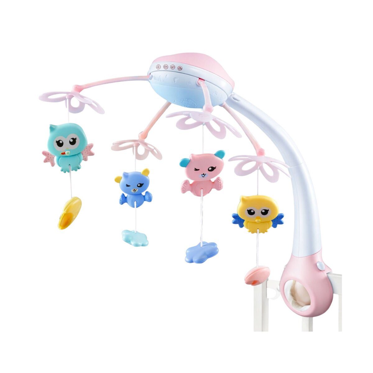 Wisam Lernspielzeug Baby Mobile Projektor 2in1 Musik Fernbedienung