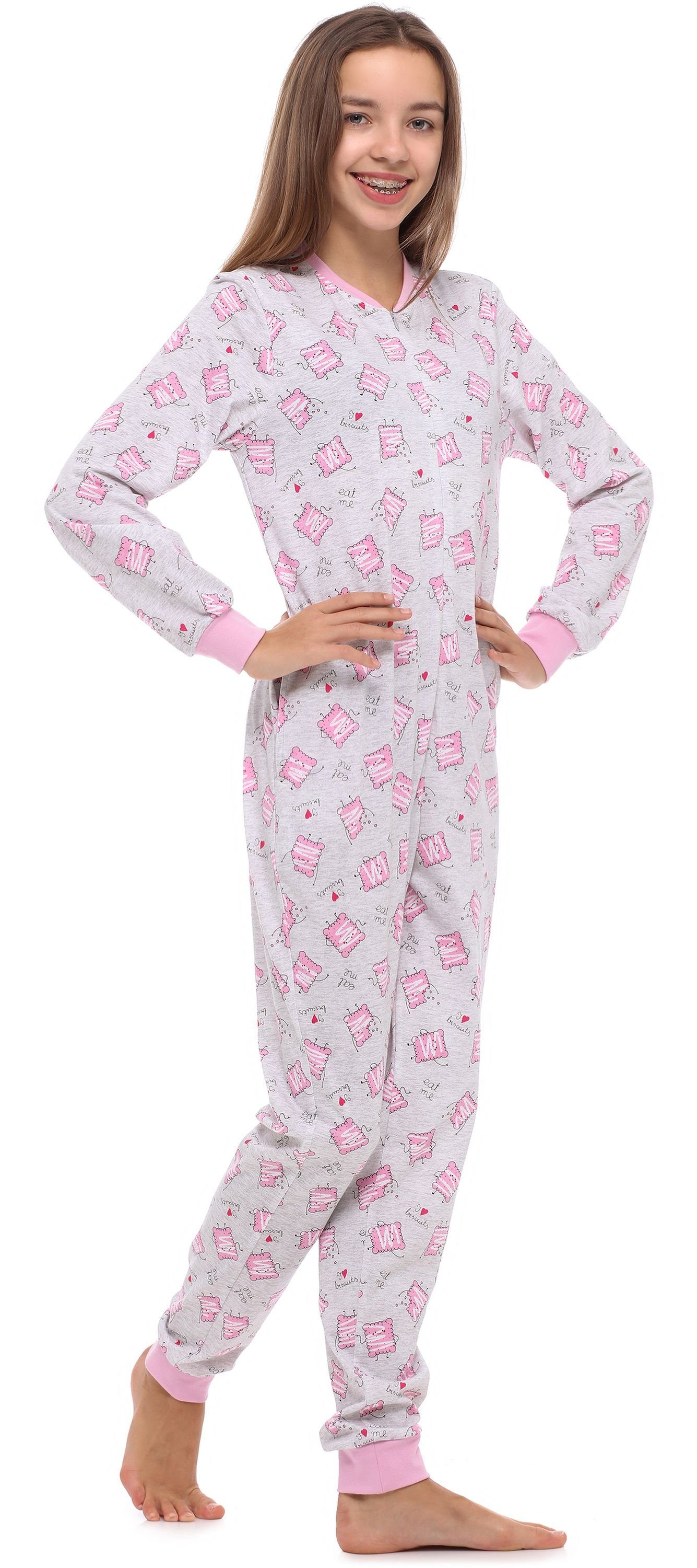 Schlafanzug Schlafoverall Merry Melange/Kekse Schlafanzug Jugend Mädchen MS10-235 Style