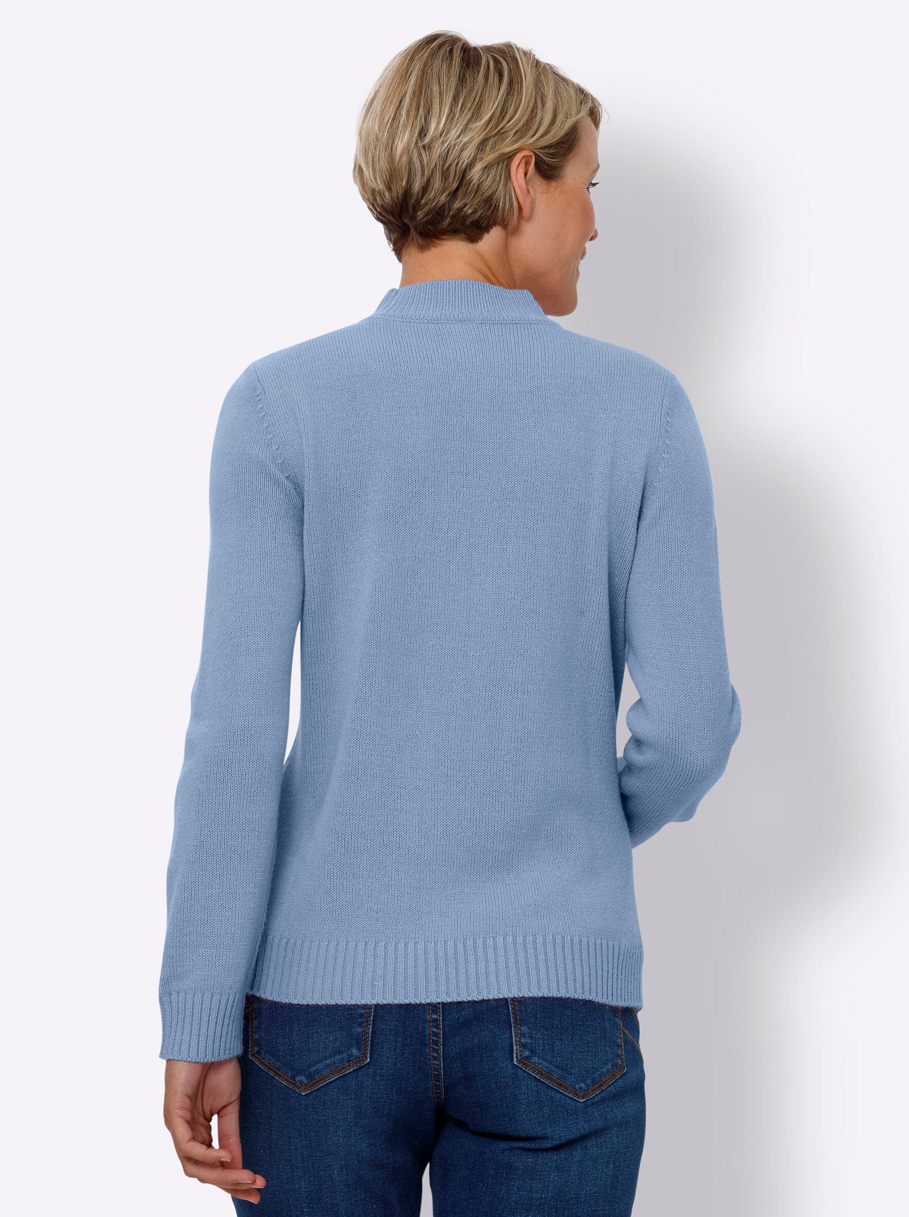 Sieh an! Strickpullover Stehkragenpullover günstig online kaufen