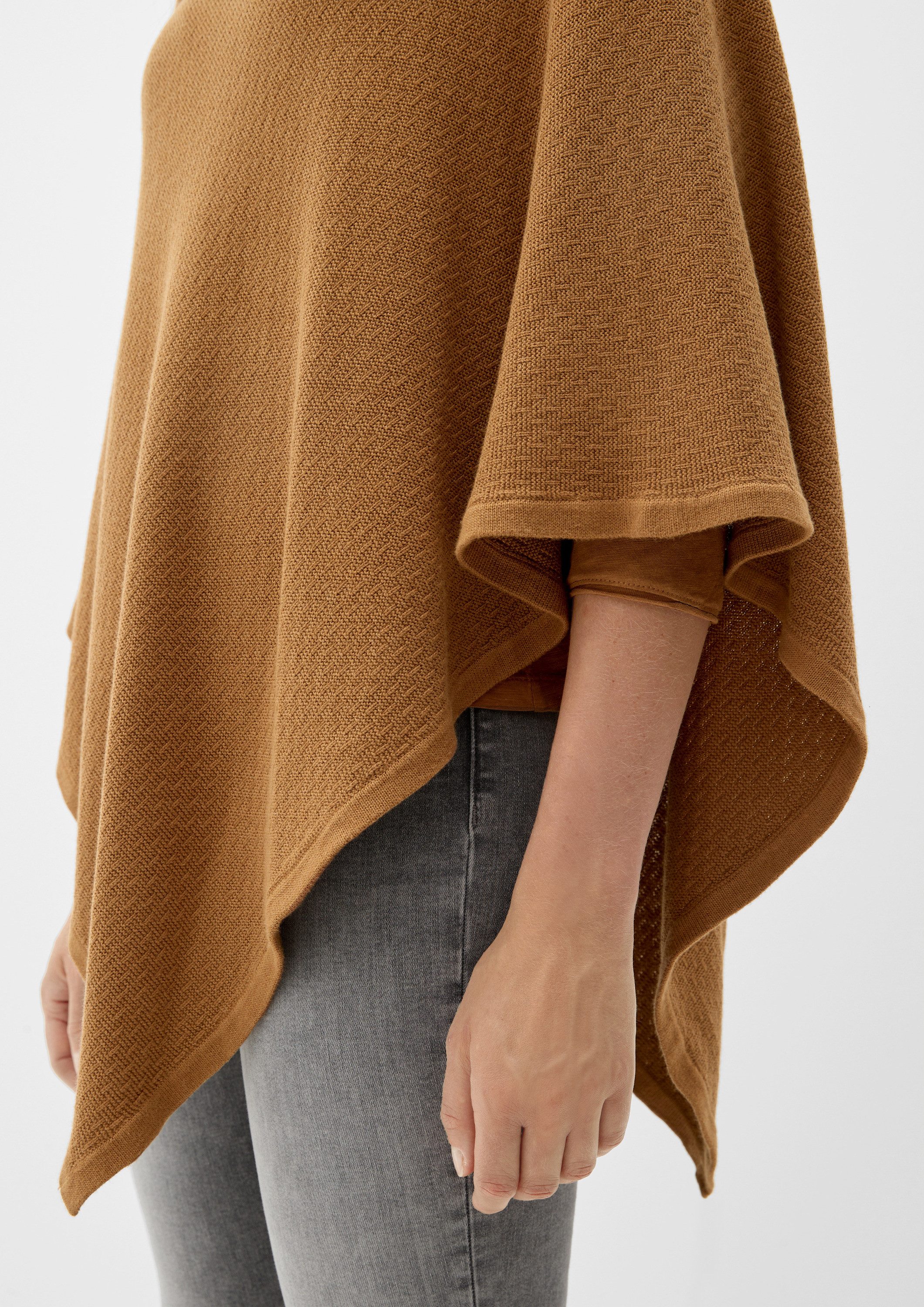 s.Oliver Poncho Indoor-Poncho Poncho aus Baumwollmix