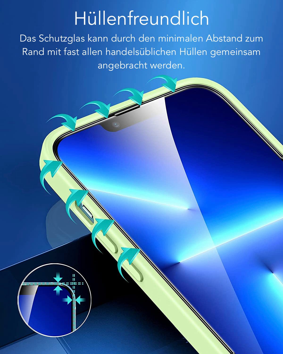 AVANA Schutzfolie Panzerglas für iPhone 13 / 13 Pro Sichtschutz Panzerfolie Schutzglas, (2-St), 9H, Anti-Spy Panzerfolie