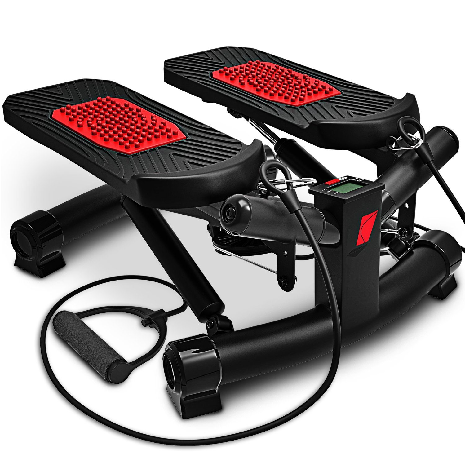 Sportstech Mini-Stepper STX300, 2in1 Twister Stepper mit Power Ropes - STX300