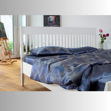 Kissenbezug Seidenjacquard-Kissenbezug aus Maulbeerseide, deep blue & blue, orignee (1 Stück), 100% Seide: hypoallergen und schlaffördernd