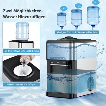 COSTWAY Eiswürfelmaschine, 3-in-1-Wasserspender mit Eismaschine