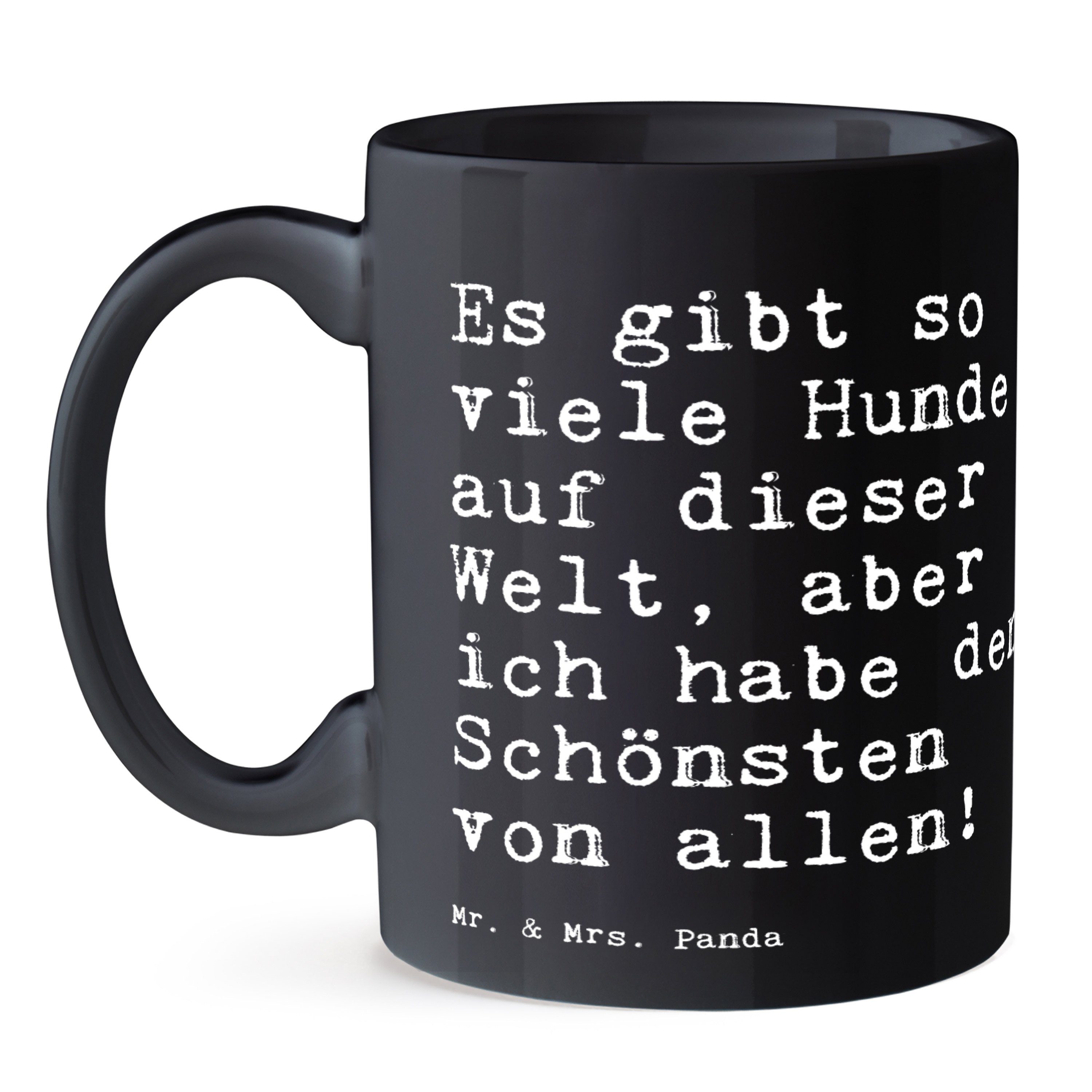 Kaffeebecher, Panda Tasse Mr. Schwarz Geschenk, so Es Mrs. - - Hund, & Keramik Schwarz gibt Kaffeet, viele...