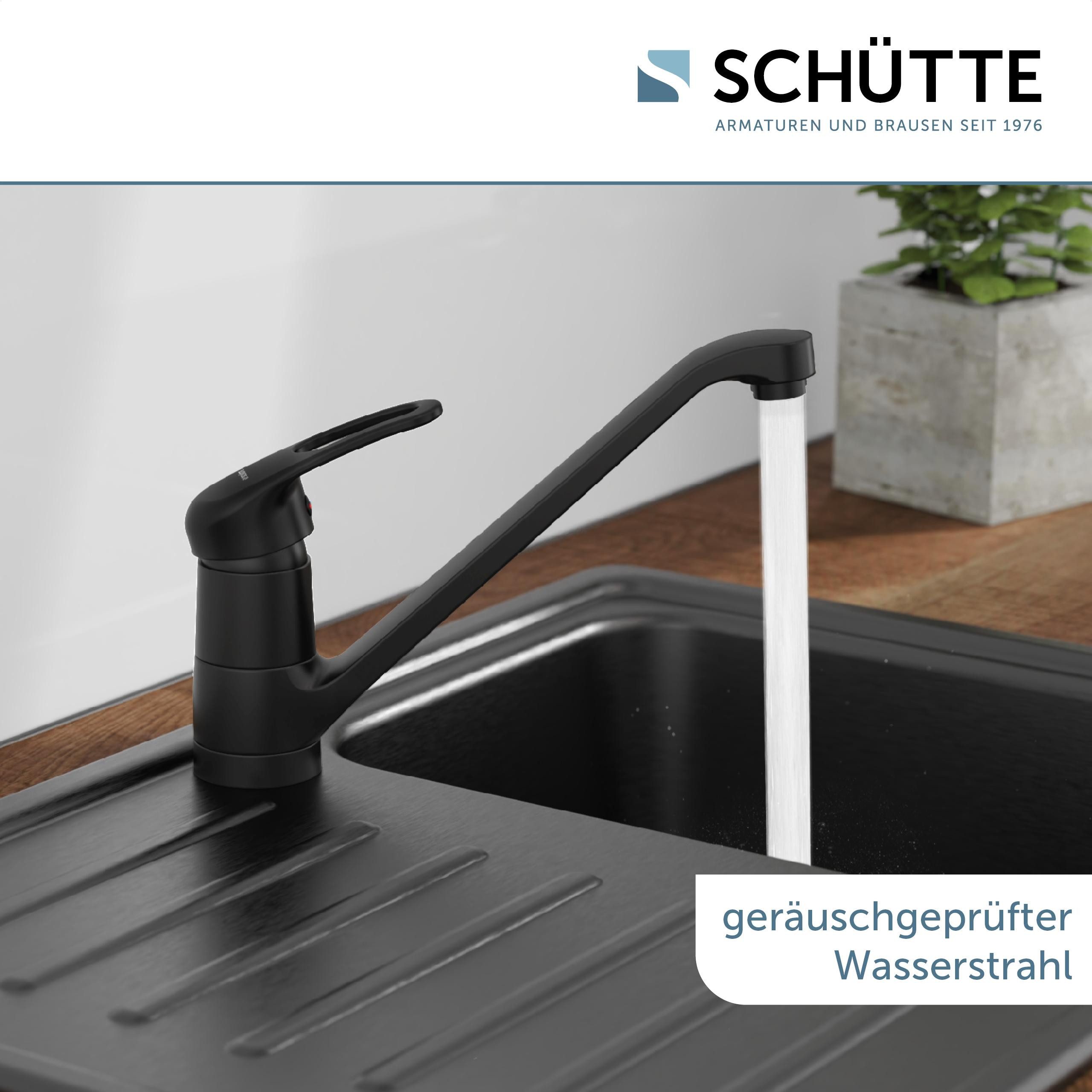Schütte Spültischarmatur GRANDE 150° schwenkbar, geräuscharme Kartusche, Marken-Mischdüse