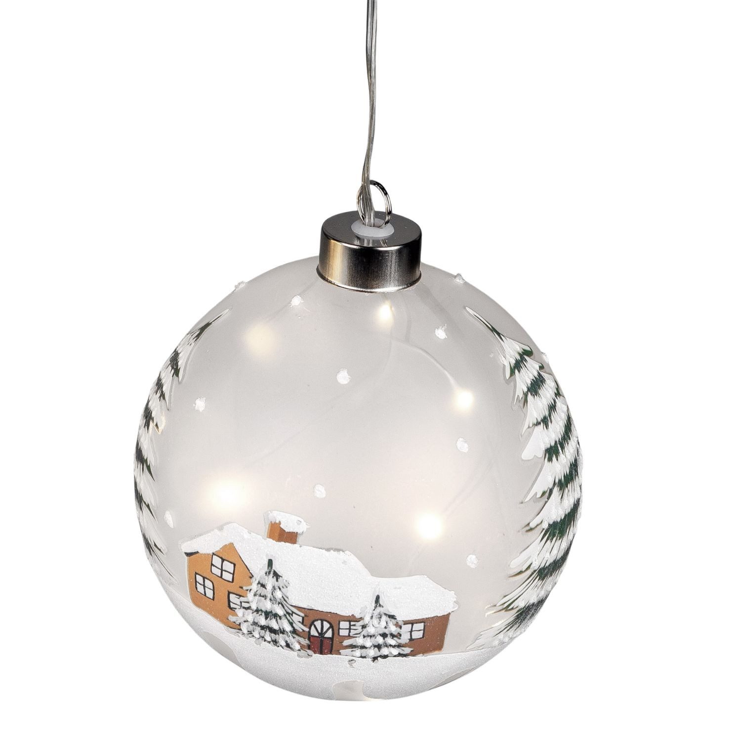 formano Hängedekoration Winterlandschaft, Timer Funktion, Weiß, Motiv: Winterlandschaft