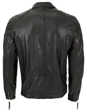 Jilani Lederjacke Flinn Jilani - Herren Echtleder Lederjacke Bikerjacke Lammnappa schwarz