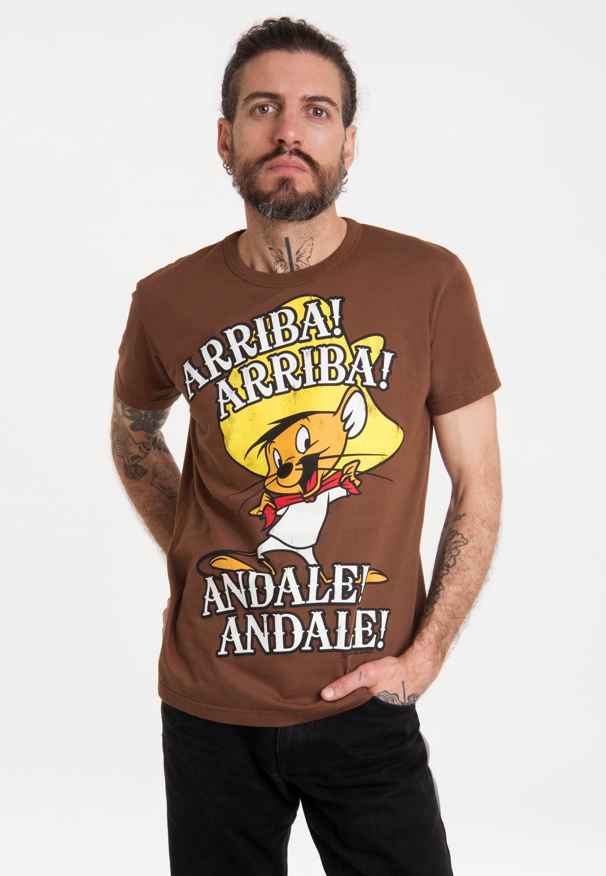 LOGOSHIRT T-Shirt Looney Tunes - Speedy Gonzales mit lizenziertem Print