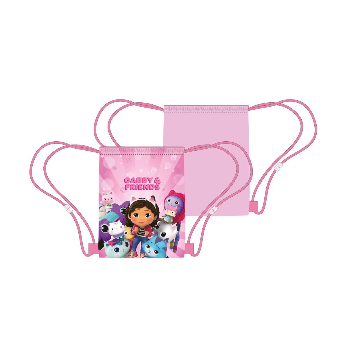 Turnbeutel Gabby's Dollhouse Sporttasche 40cm Kinder Tasche bunt
