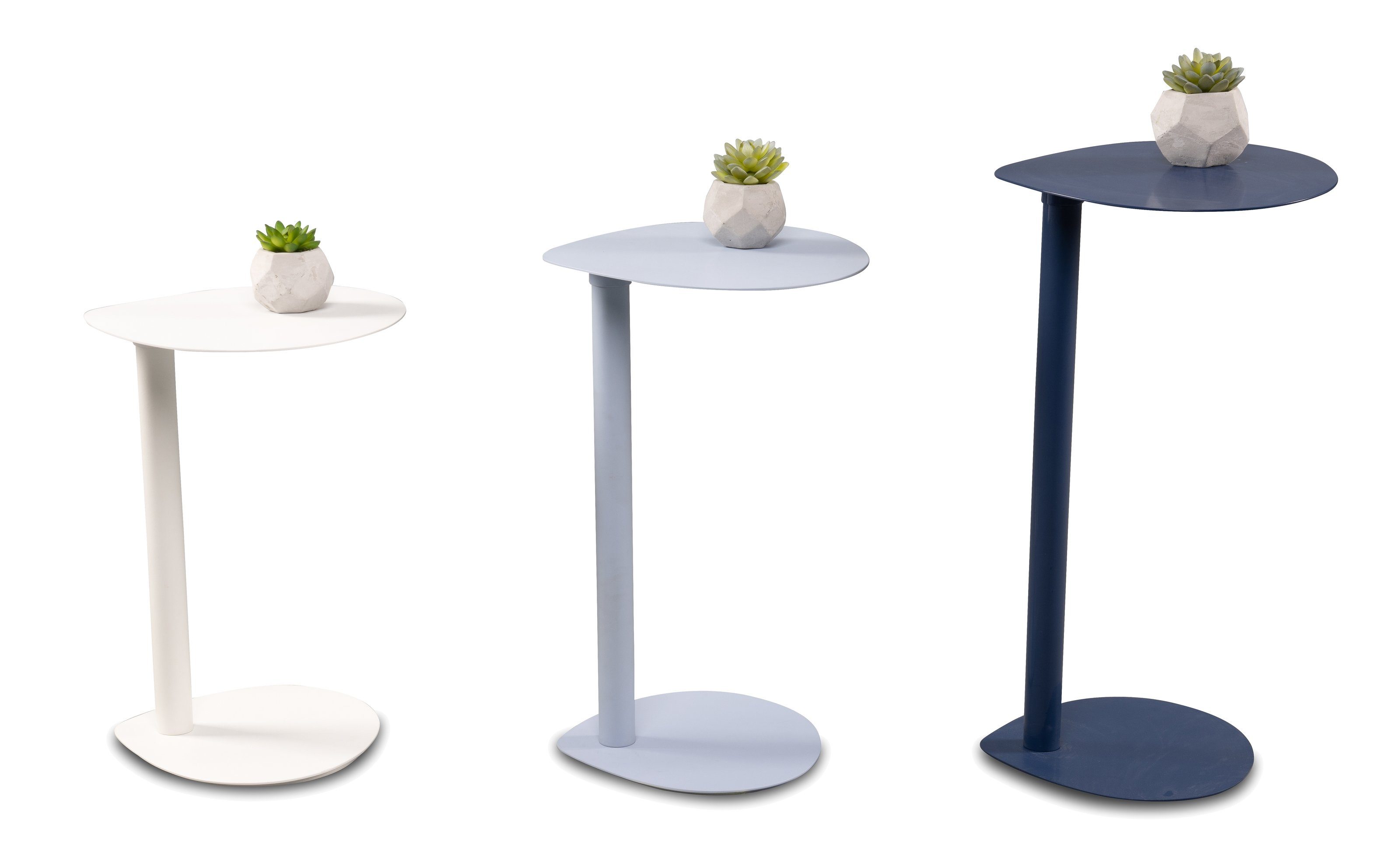 M2 Kollektion Beistelltisch in weiß, Metall - 34x46x32cm (BxHxT)