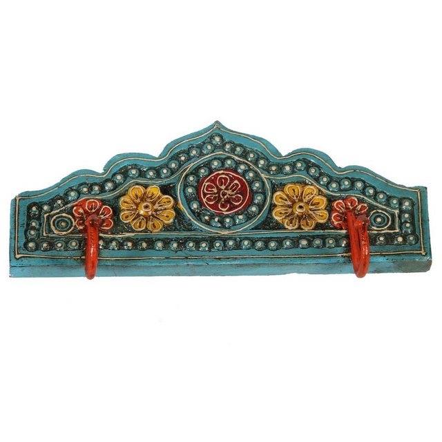 Casa Moro Garderobenhaken “Orientalischer Kleiderhaken Taj Mahal mit 2 Haken aus Holz handgeschnitzt”, Handmade