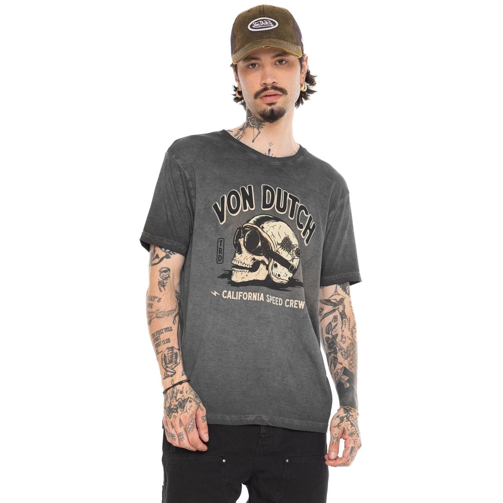 Von Dutch Print-Shirt Von Dutch HeavyWash Skull