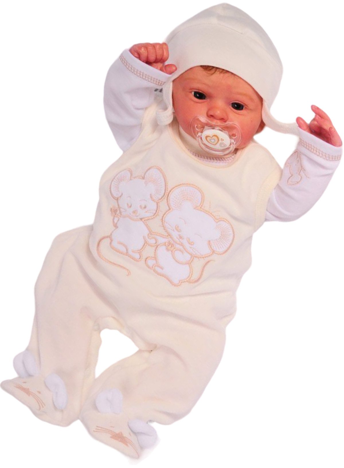 Strampler, Jäckchen & Mütze Strampler Mütze und Shirt Baby Anzug