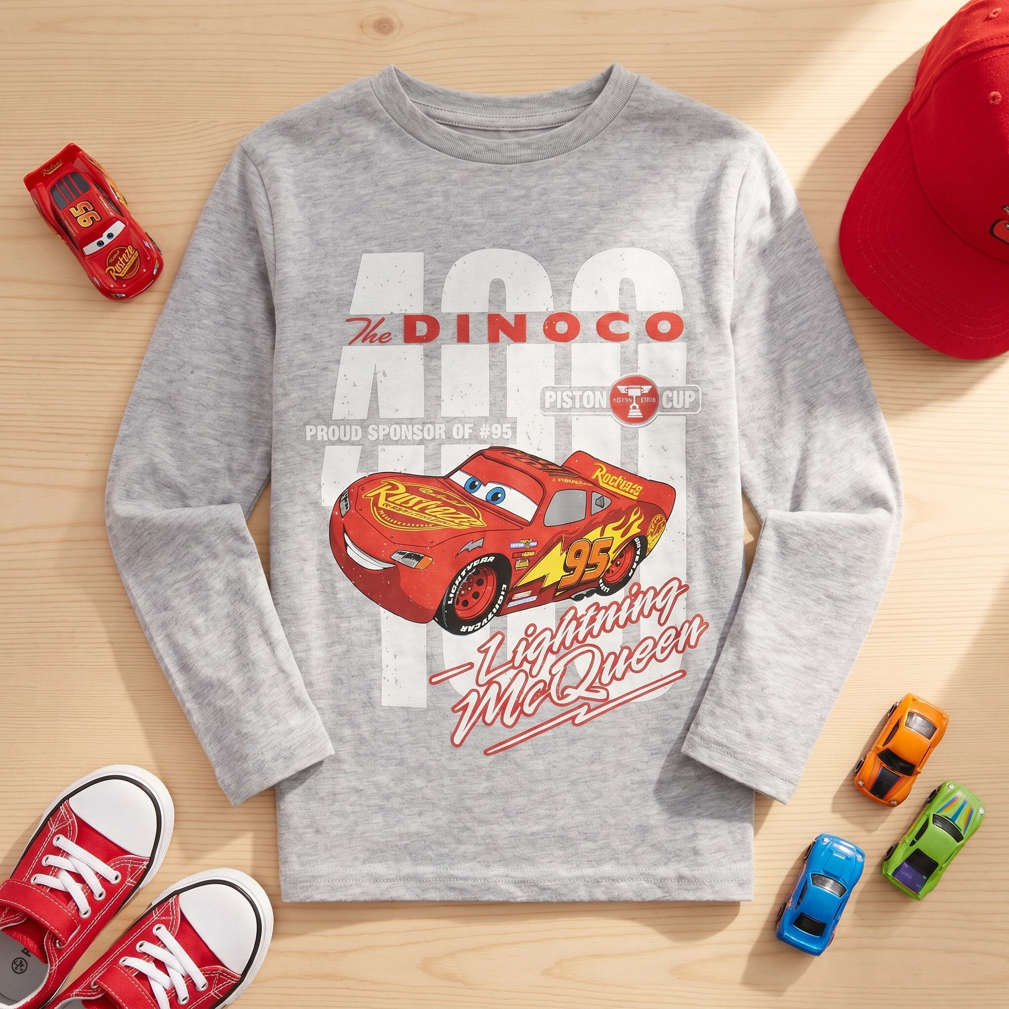 Disney Langarmshirt Disney Cars Lightning McQueen Kinder langarm T-Shirt Gr. 98 bis 128