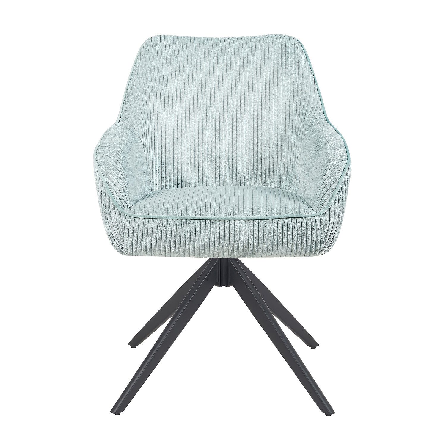 B&D home Polsterstuhl ARVIT (1 St), mit Armlehnen, Taschenfederkern-Sitz, Metallgestell 360° drehbar