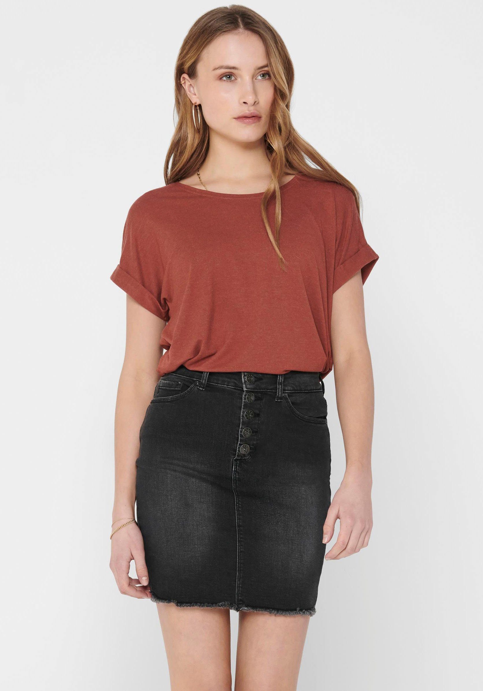 ONLY T-Shirt ONLMOSTER – Kurzarmshirt mit Aufschlag und klassischem Look un günstig online kaufen