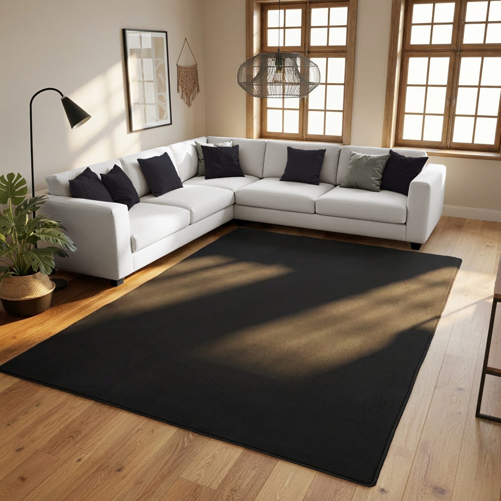 SIMPEX24 Teppich Unicolor - Einfarbig, Läufer, Höhe: 7 mm, Kurzflor Rund Te günstig online kaufen